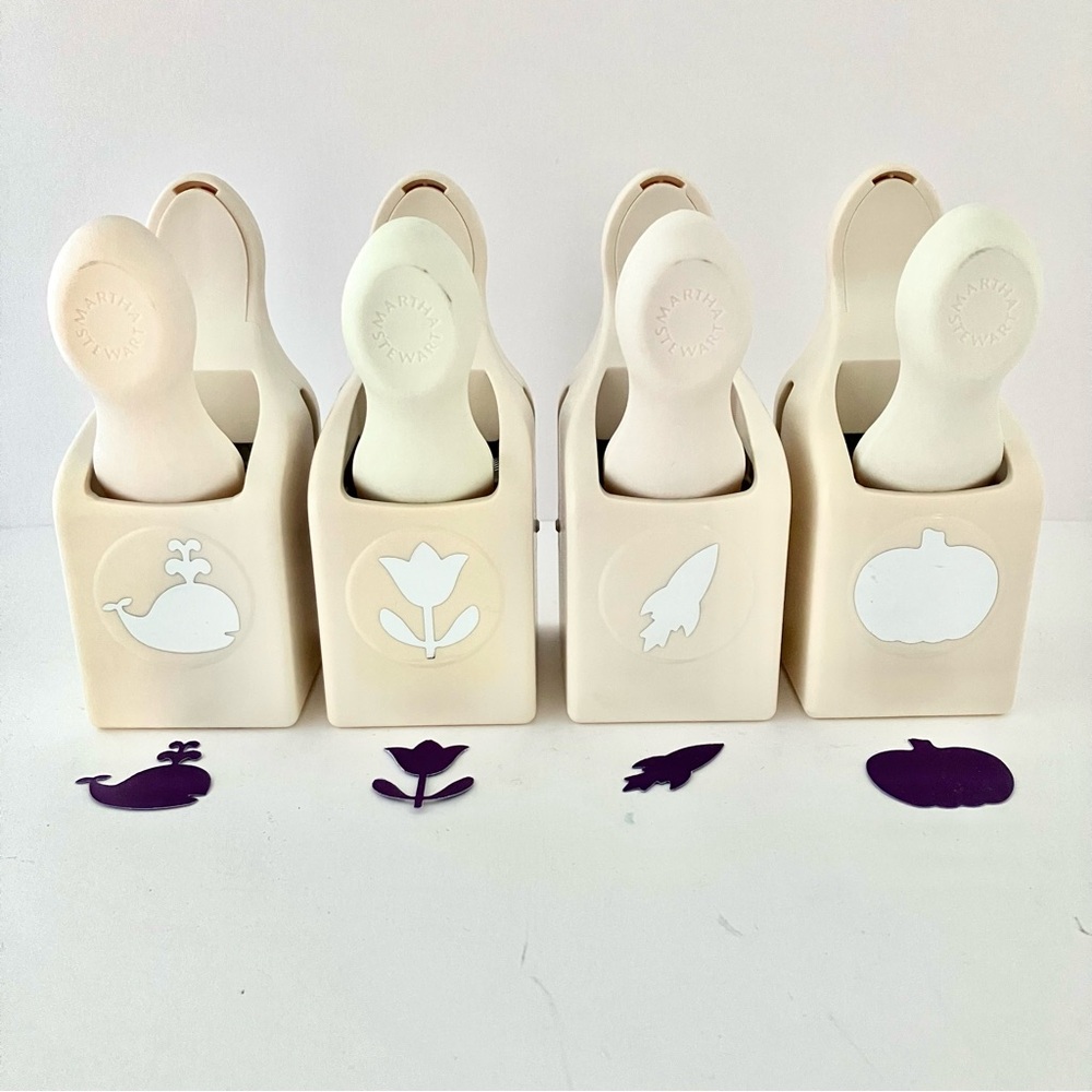 Martha Stewart Craft Paper Punchers - Lot of 4, RARE paper crafting card making